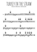Téléchargez l'arrangement de la partition en Sib de la musique Turkey in the straw en PDF