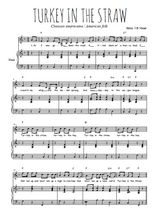 Téléchargez l'arrangement de la partition de folk-americain-turkey-in-the-straw en PDF pour Chant et piano