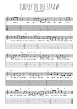 Téléchargez la tablature de la musique folk-americain-turkey-in-the-straw en PDF