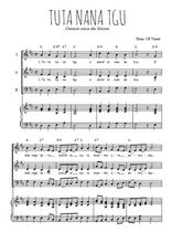 Téléchargez l'arrangement de la partition de Tuta nana tgu en PDF pour trois voix mixtes et piano