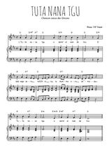 Téléchargez l'arrangement de la partition de suisse-tuta-nana-tgu en PDF pour Chant et piano