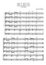 Téléchargez la partition de Ubi Caritas de Taizé en PDF pour 4 voix SATB et piano