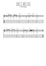 Téléchargez la tablature de la musique Traditionnel-Ubi-Caritas-de-Taize en PDF