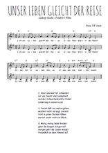 Téléchargez l'arrangement de la partition de Ludwig-Giseke-Friedrich-Wilke-Unser-Leben-gleicht-der-Reise en PDF à deux voix