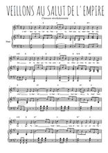 Téléchargez l'arrangement de la partition de revolution-veillons-au-salut-de-l-empire en PDF pour Chant et piano