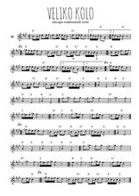 Téléchargez l'arrangement de la partition en Sib de la musique Veliko kolo en PDF