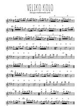 Téléchargez l'arrangement de la partition pour sax en Mib de la musique Veliko kolo en PDF
