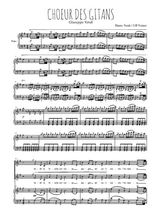 Téléchargez l'arrangement de la partition de Choeur des gitans en PDF pour deux voix égales et piano