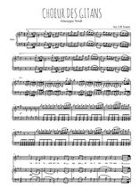 Téléchargez l'arrangement de la partition de Giuseppe-Verdi-Choeur-des-gitans en PDF pour Chant et piano