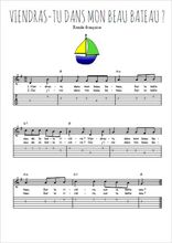 Téléchargez la tablature de la musique viendras-tu-dans-mon-beau-bateau en PDF