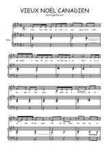 Téléchargez la partition de Vieux Noël canadien en PDF pour Chant et piano