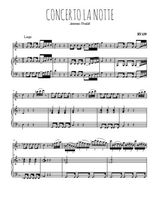 Téléchargez l'arrangement de la partition de vivaldi-concerto-la-notte en PDF pour Mélodie et piano