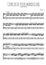 Téléchargez l'arrangement de la partition de Concerto pour mandoline en PDF à deux voix