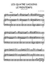 Téléchargez la partition de Les quatre saisons, Le Printemps en PDF pour Mélodie et piano