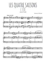 Téléchargez l'arrangement de la partition de vivaldi-les-quatre-saisons-l-ete en PDF pour Mélodie et piano