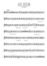 Téléchargez l'arrangement de la partition en Sib de la musique Ave Verum en PDF