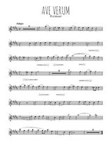 Téléchargez l'arrangement de la partition pour sax en Mib de la musique Ave Verum en PDF