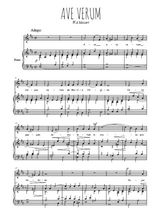 Téléchargez la partition de Ave Verum en PDF pour Chant et piano
