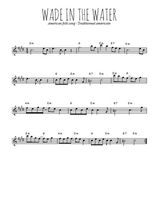 Téléchargez la partition pour saxophone en Mib de la musique usa-wade-in-the-water en PDF