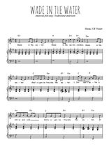 Téléchargez la partition de Wade in the water en PDF pour Chant et piano
