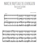 Téléchargez l'arrangement de la partition de Marche nuptiale de Lohengrin en PDF pour deux voix égales et piano