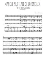 Téléchargez l'arrangement de la partition de Marche nuptiale de Lohengrin en PDF pour trois voix mixtes et piano
