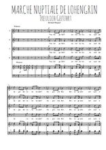 Téléchargez la partition de Marche nuptiale de Lohengrin en PDF pour 4 voix SATB et piano