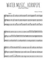 Téléchargez l'arrangement de la partition de Water music, Hornpipe en PDF à trois voix