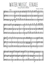 Téléchargez l'arrangement de la partition de Water music, Finale en PDF à trois voix