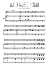 Téléchargez la partition de Water music, Finale en PDF pour Mélodie et piano
