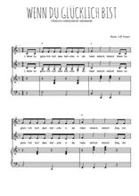 Téléchargez la partition de Wenn du glücklich bist en PDF pour 2 voix égales et piano