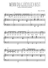 Téléchargez la partition de Wenn du glücklich bist en PDF pour Chant et piano