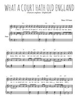 Téléchargez l'arrangement de la partition de chanson-anglaise-what-a-court-hath-old-england en PDF pour Chant et piano