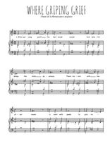 Téléchargez la partition de Where griping grief en PDF pour Chant et piano