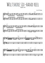 Téléchargez l'arrangement de la partition de Wiltshire six-hands reel en PDF à deux voix