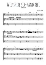 Téléchargez l'arrangement de la partition de Wiltshire six-hands reel en PDF à trois voix