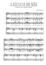 Téléchargez l'arrangement de la partition de A Atocha va una niña en PDF pour trois voix mixtes et piano