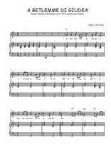 Téléchargez la partition de A Betlemme di Giudea en PDF pour Chant et piano