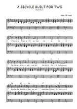Téléchargez l'arrangement de la partition de daisy-bell-a-bicycle-built-for-two en PDF pour Chant et piano