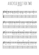 Téléchargez la tablature de la musique daisy-bell-a-bicycle-built-for-two en PDF