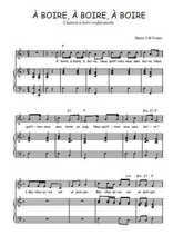 Téléchargez l'arrangement de la partition de Traditionnel-A-boire-a-boire-a-boire en PDF pour Chant et piano