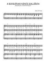 Téléchargez l'arrangement de la partition de A bundának nincs gallérja en PDF pour deux voix égales et piano