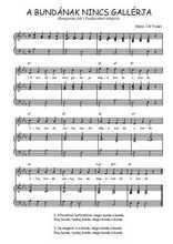 Téléchargez l'arrangement de la partition de Traditionnel-A-bundanak-nincs-gallerja en PDF pour Chant et piano