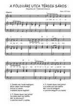 Téléchargez la partition de A földvári utca térdig sáros en PDF pour Chant et piano