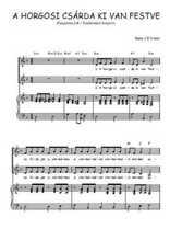 Téléchargez l'arrangement de la partition de A horgosi csárda ki van festve en PDF pour deux voix égales et piano