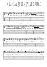 Téléchargez la tablature de la musique martinique-a-la-claire-fontaine en PDF