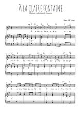 Téléchargez l'arrangement de la partition de a-la-claire-fontaine en PDF pour Chant et piano