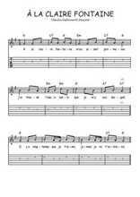 Téléchargez la tablature de la musique a-la-claire-fontaine en PDF