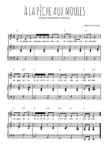 Téléchargez l'arrangement de la partition de Traditionnel-A-la-peche-aux-moules en PDF pour Chant et piano