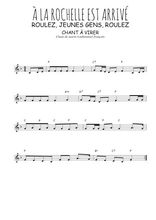 Téléchargez la partition de la musique Traditionnel-A-la-Rochelle-est-arrive en PDF, pour violon